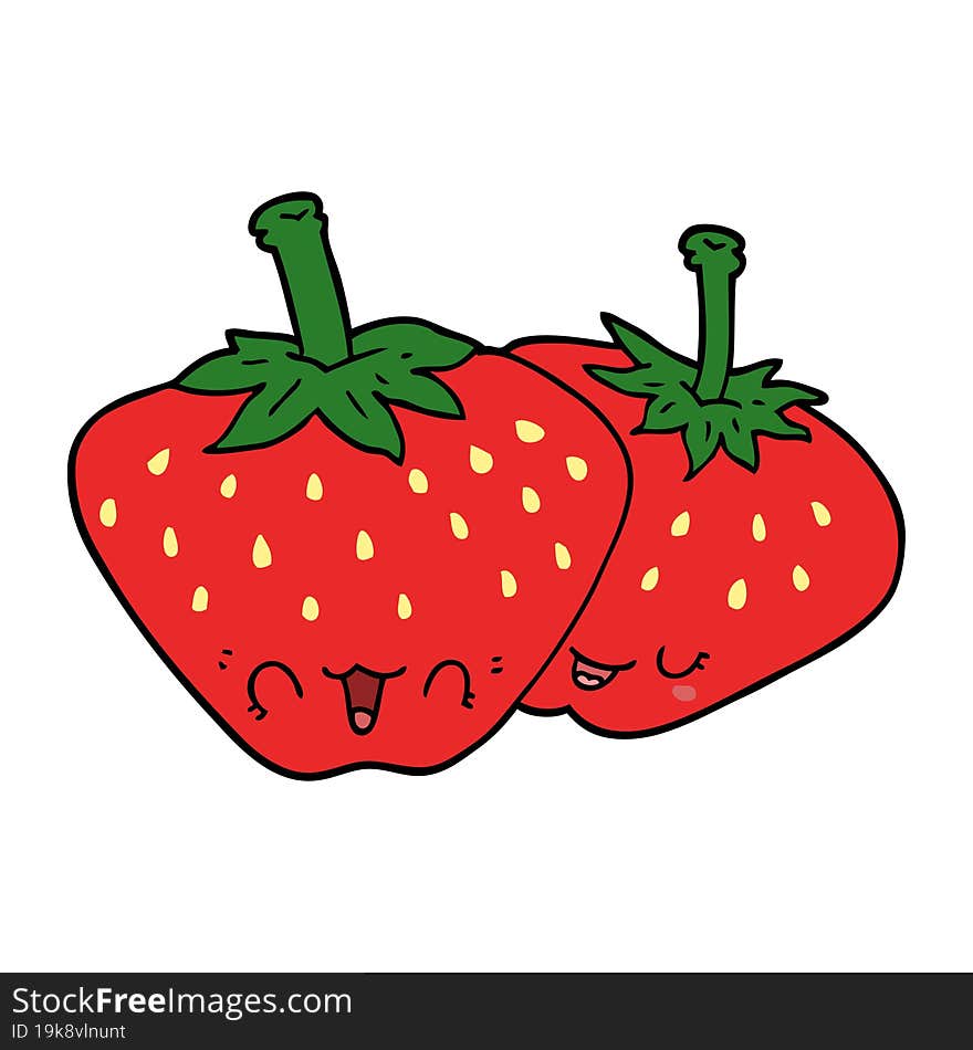 cartoon strawberries