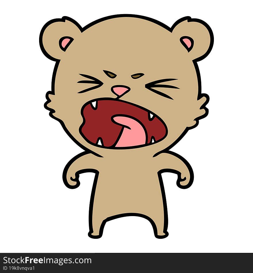 angry cartoon bear. angry cartoon bear