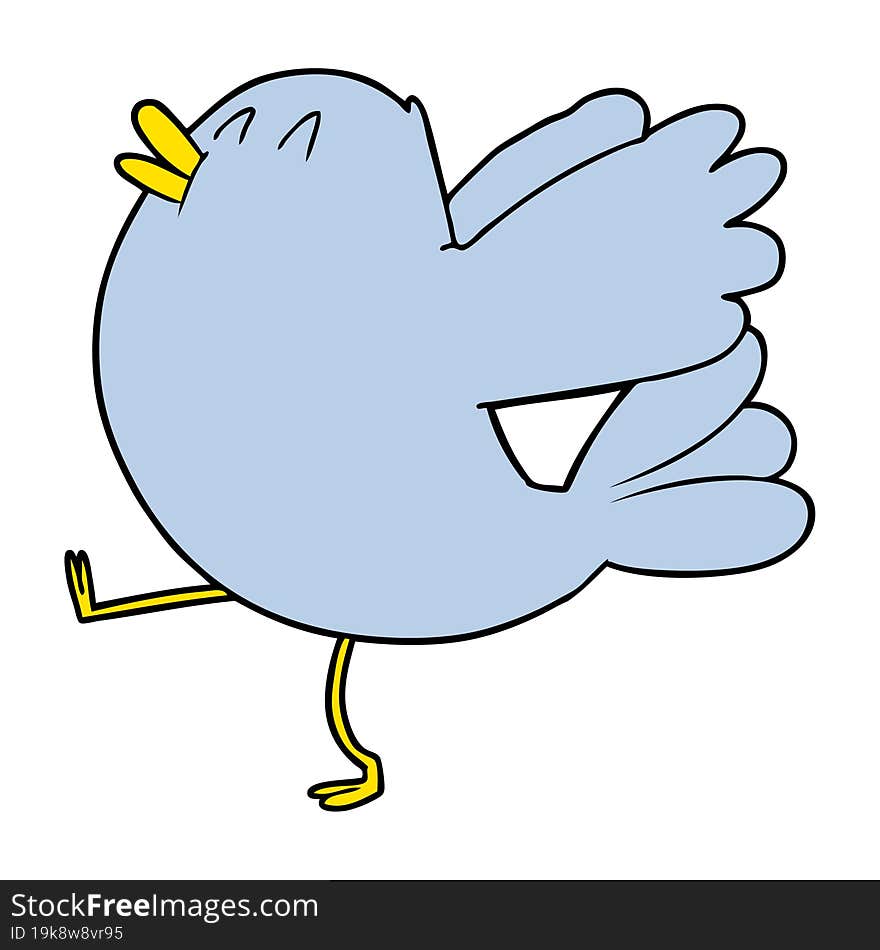 cartoon flapping bird. cartoon flapping bird