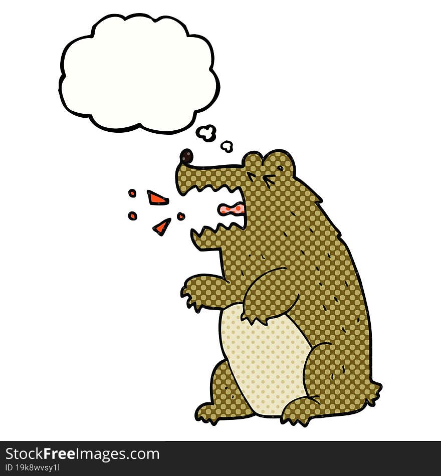 thought bubble cartoon bear