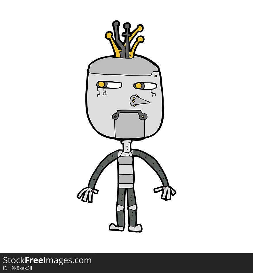 funny cartoon robot