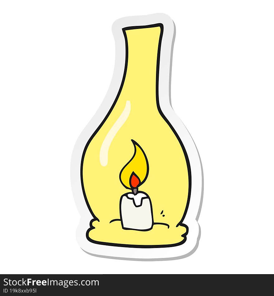 sticker of a cartoon lantern