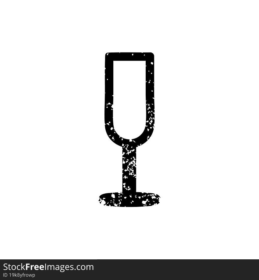 champagne flute distressed icon