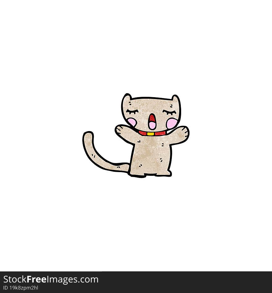 cartoon singing cat