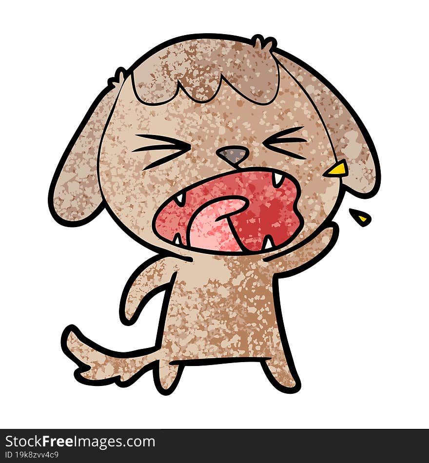 cute cartoon dog barking. cute cartoon dog barking