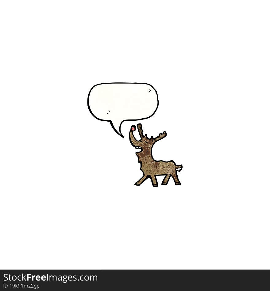 Cartoon Talking Reindeer