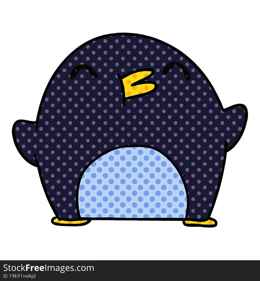 Cartoon Cute Kawaii Happy Penguin