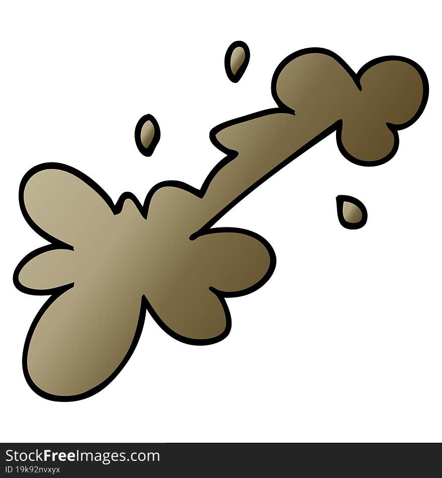 Cartoon Doodle Mud Splat