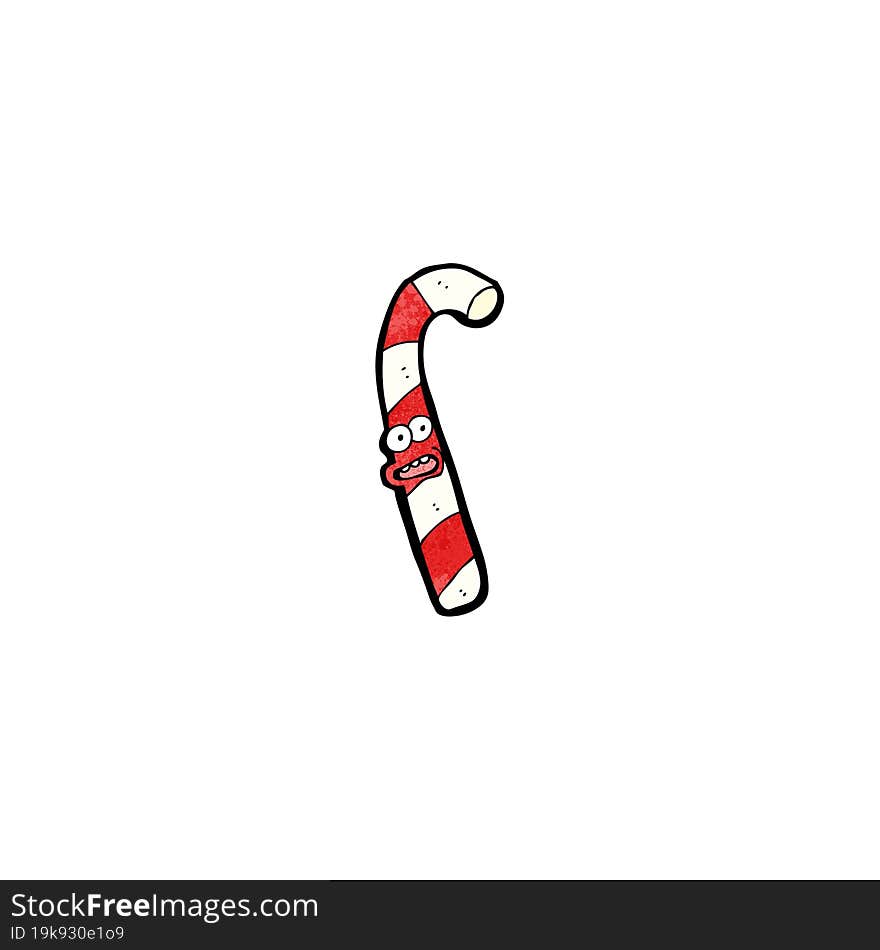 cartoon candy cane