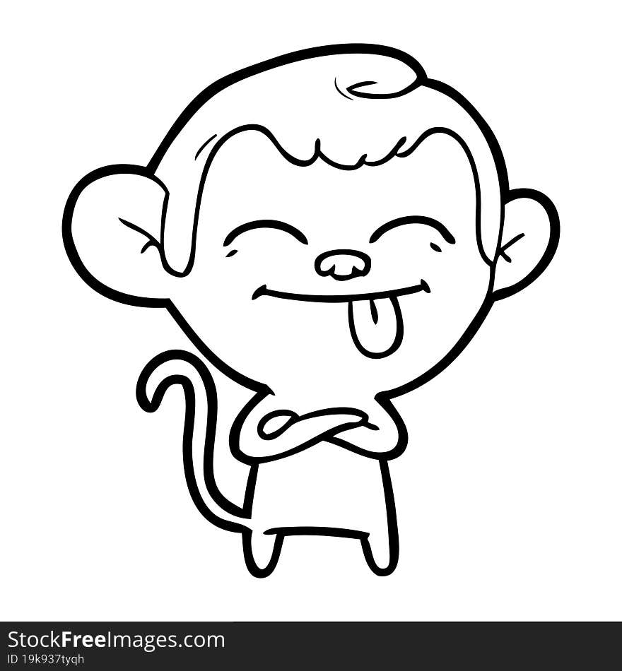 funny cartoon monkey. funny cartoon monkey