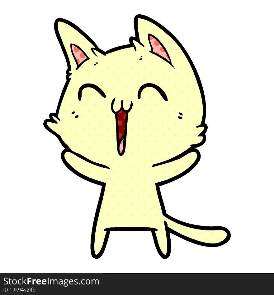 happy cartoon cat. happy cartoon cat