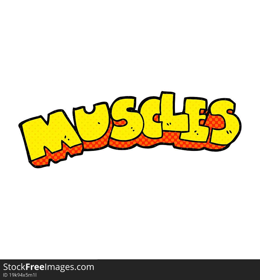 cartoon muscles symbol