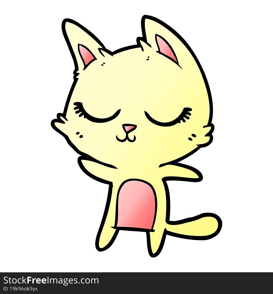 calm cartoon cat. calm cartoon cat