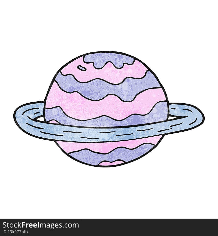 Textured Cartoon Alien Planet