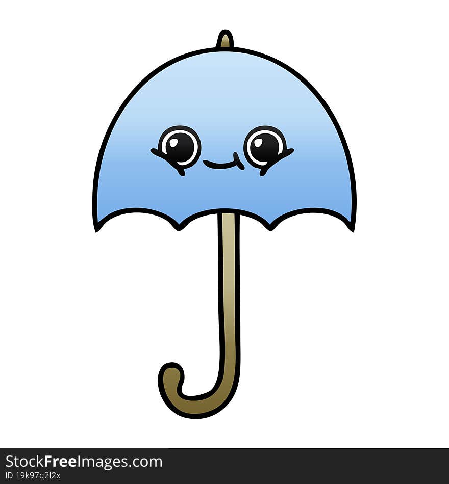 gradient shaded cartoon umbrella