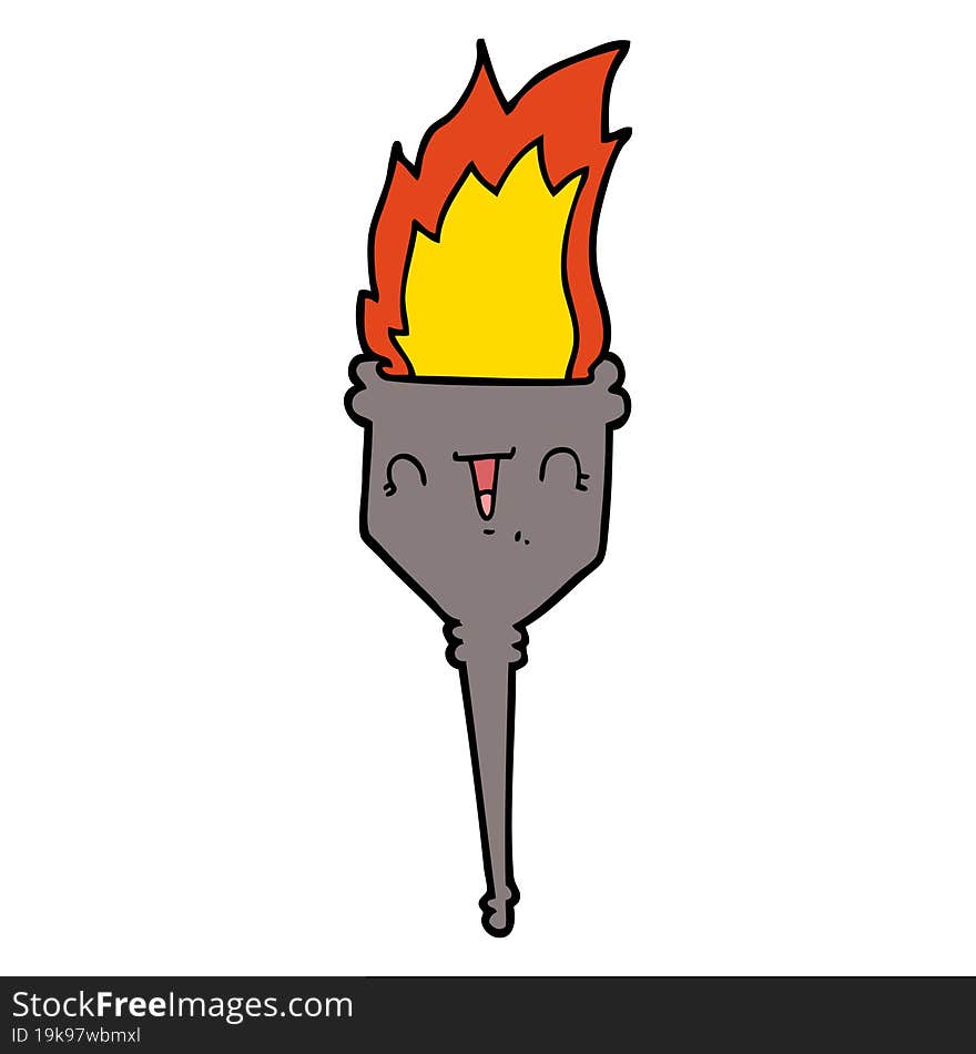 Cartoon Flaming Chalice