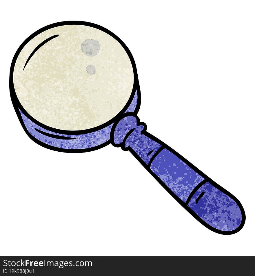 Textured Cartoon Doodle Of A Magnifying Glass