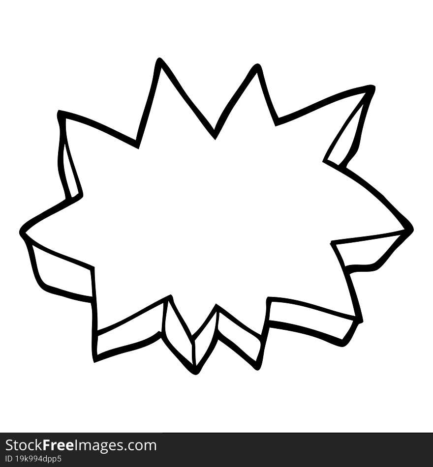 line drawing cartoon decorative explosion