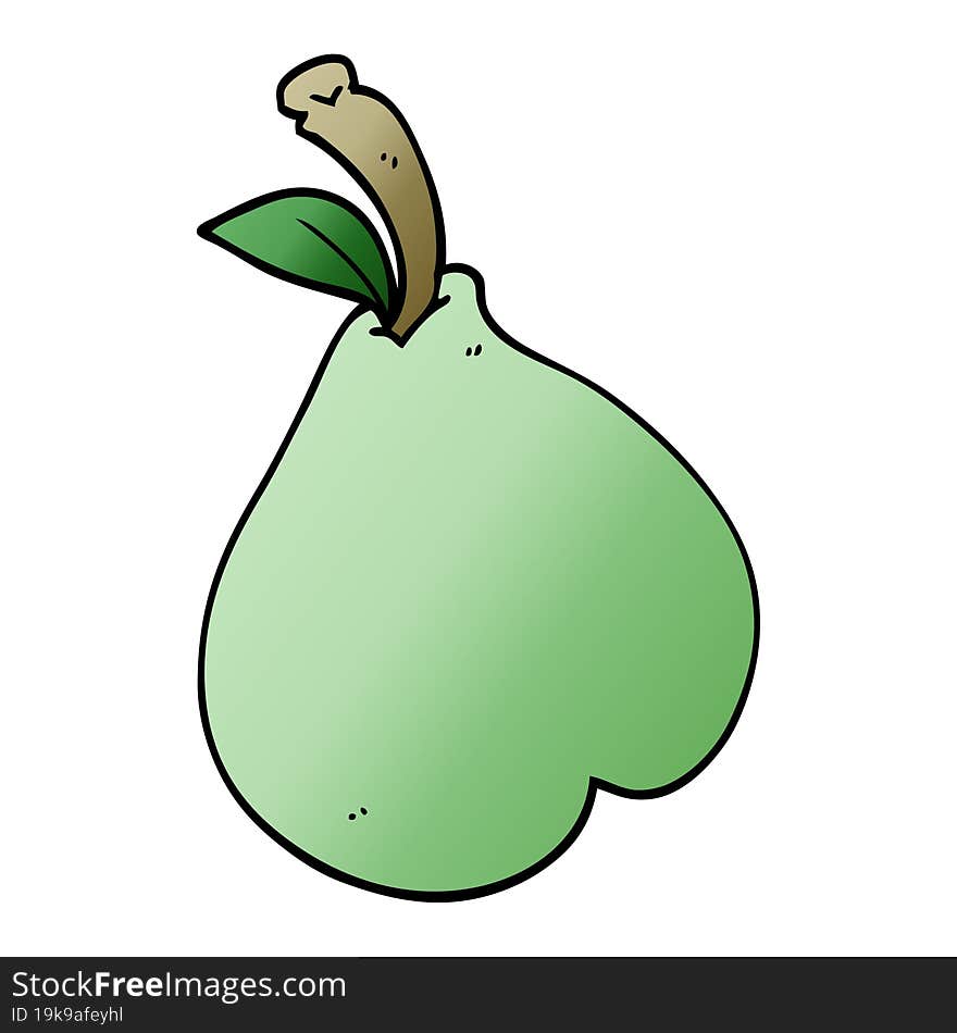 Cartoon Doodle Healthy Pear