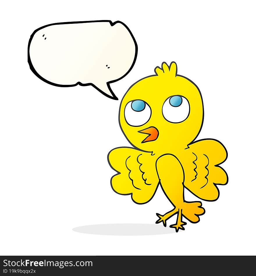 Speech Bubble Cartoon Bird