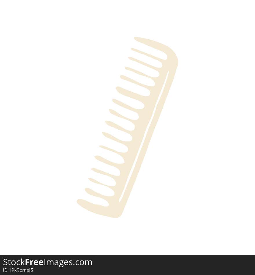 flat color style cartoon comb