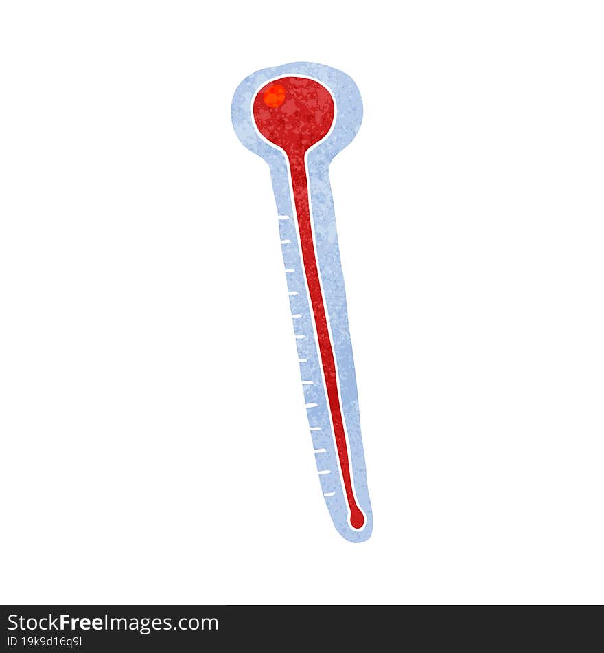 retro cartoon thermometer