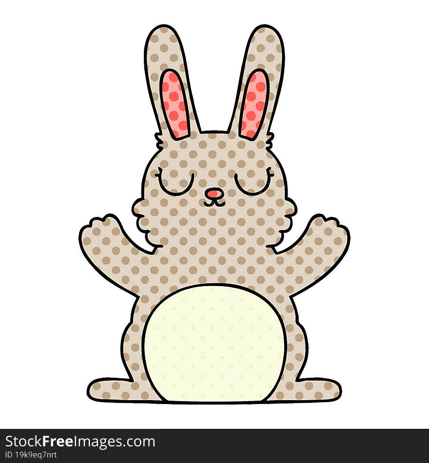 quirky comic book style cartoon rabbit