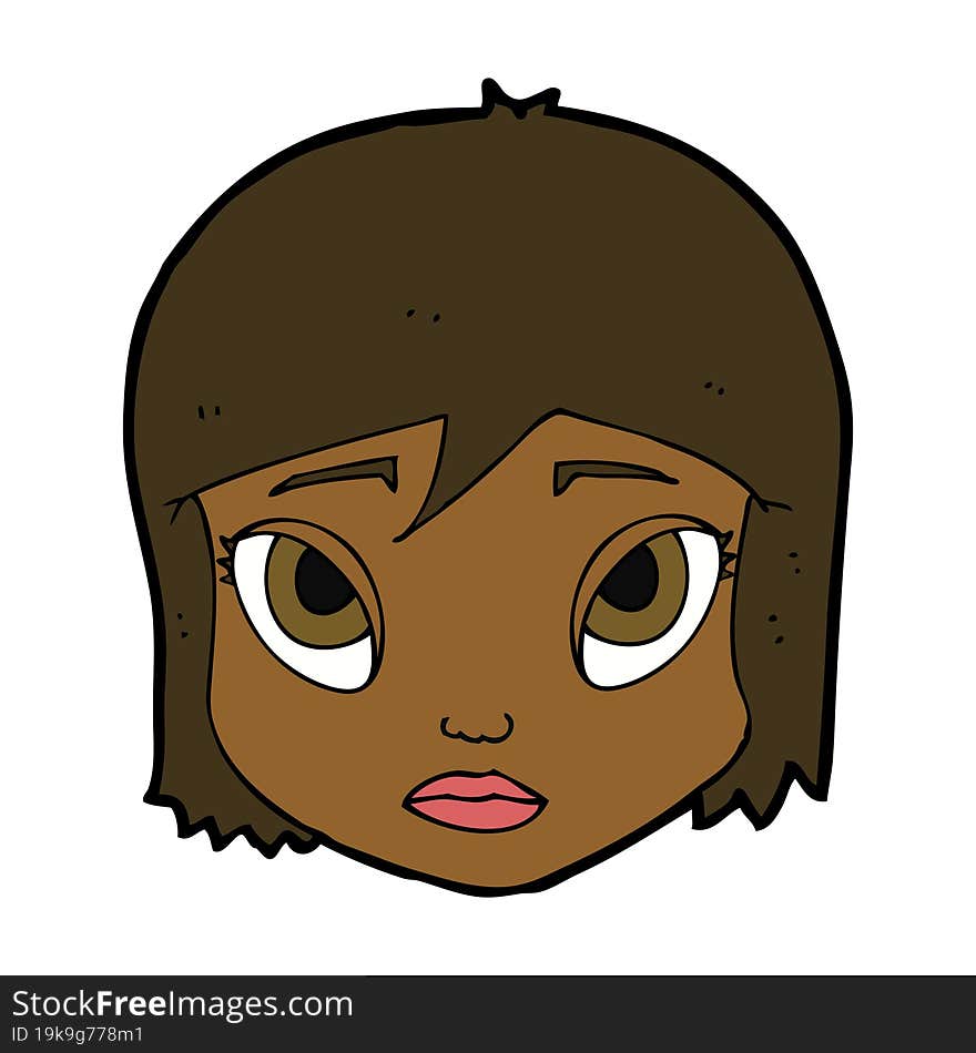 cartoon female face