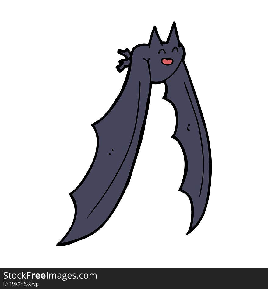 cartoon flying bat