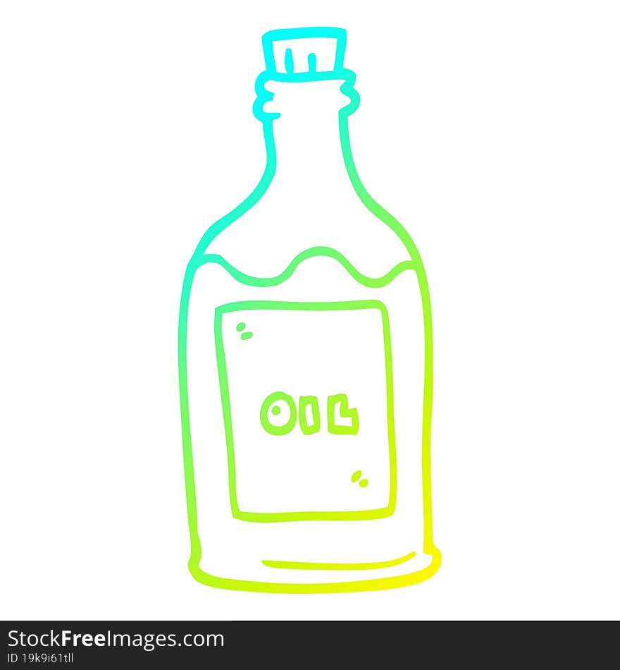 Cold Gradient Line Drawing Cartoon Olive Oil