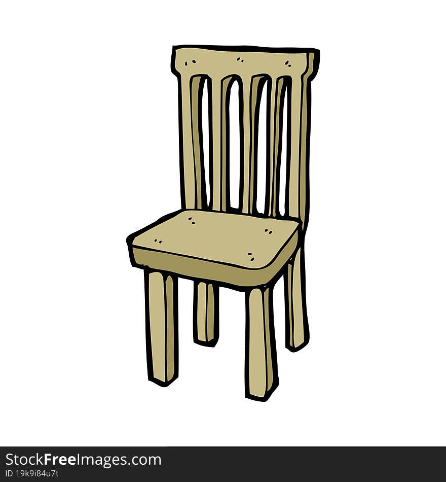 cartoon wooden chair