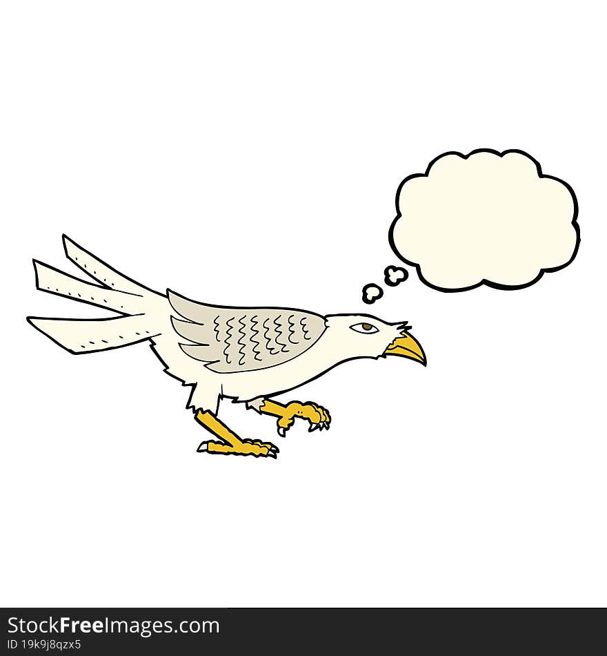 Cartoon Bird With Thought Bubble