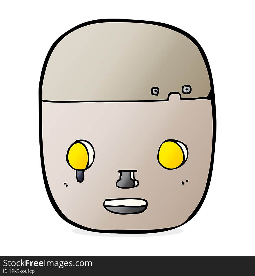 cartoon robot head