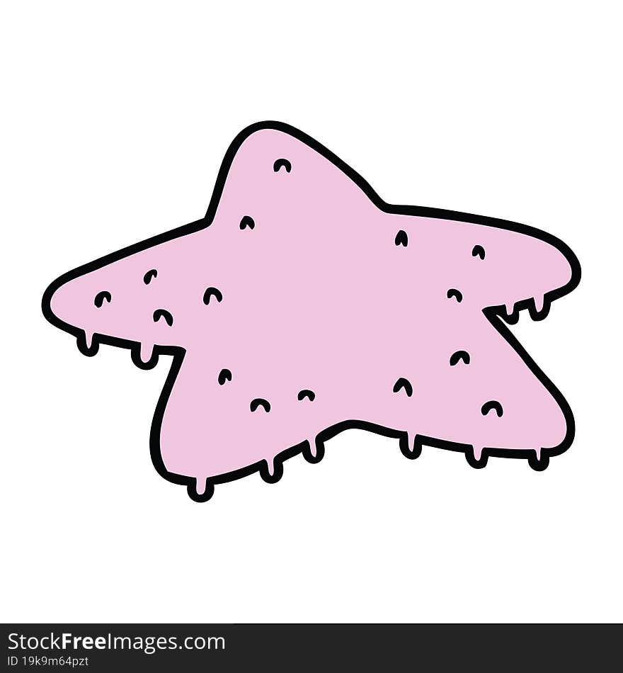 cartoon doodle of a star fish