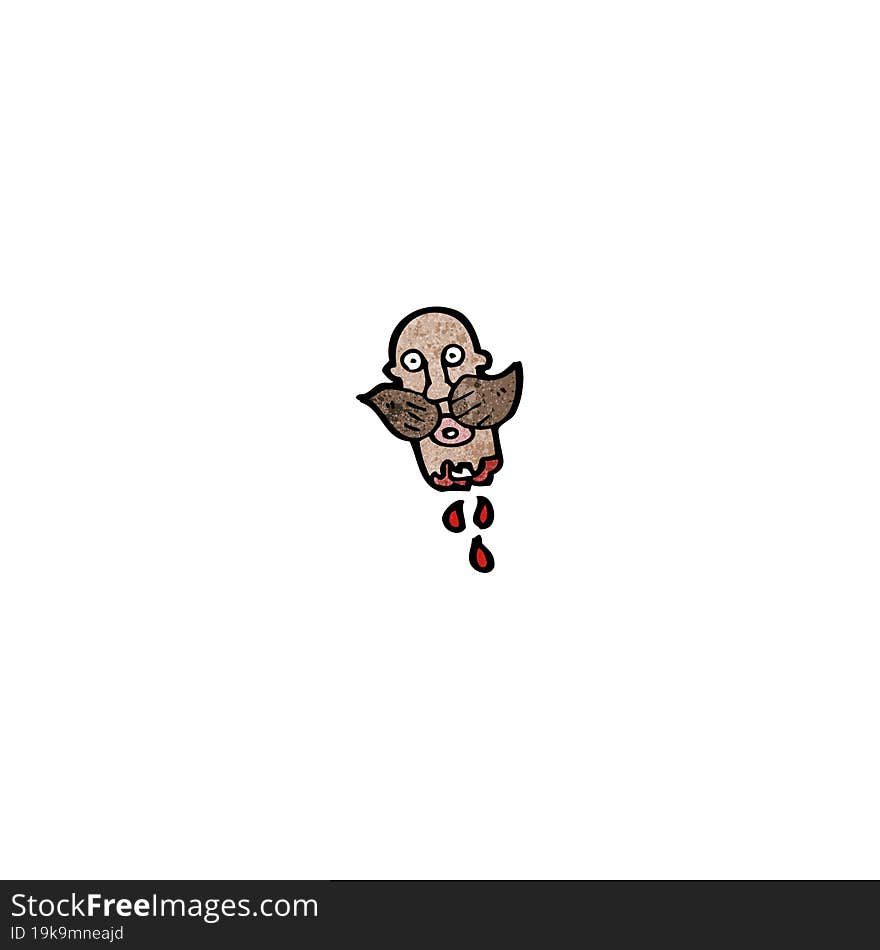 gross severed head cartoon