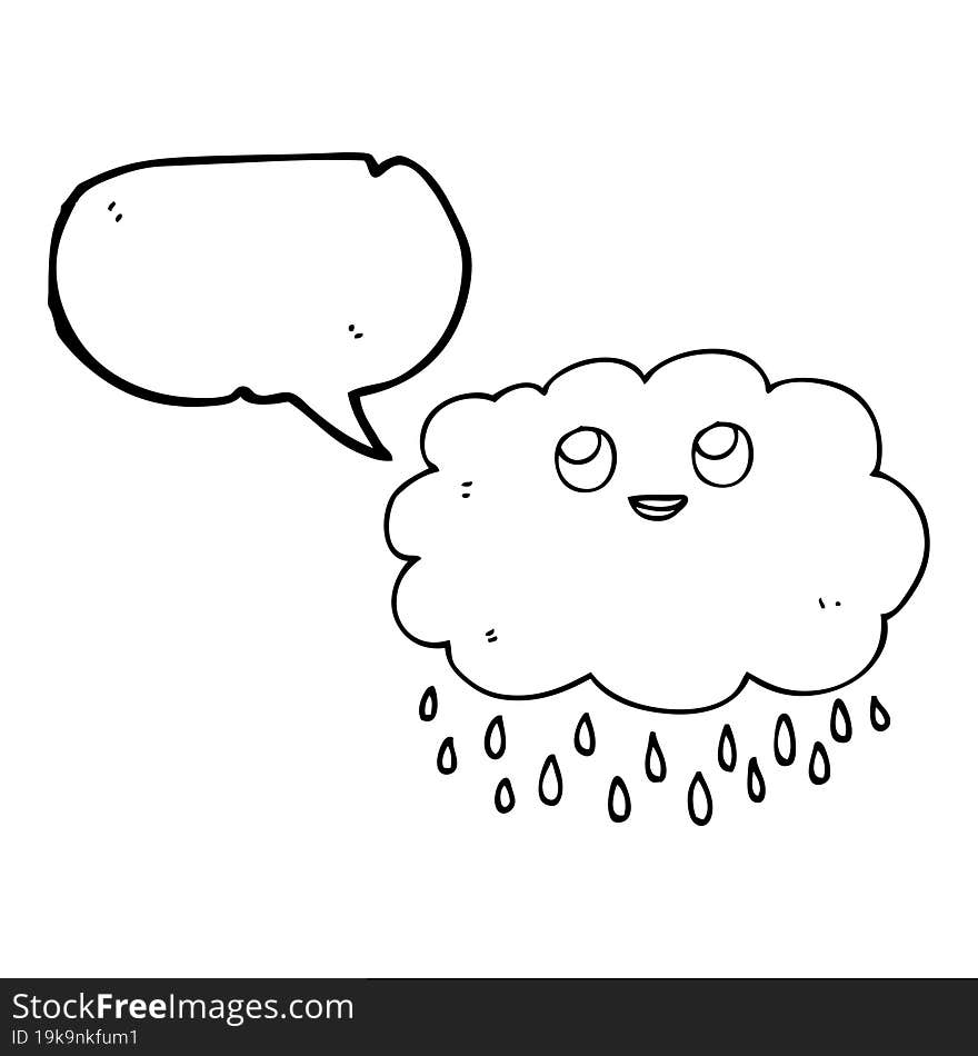 Speech Bubble Cartoon Raincloud