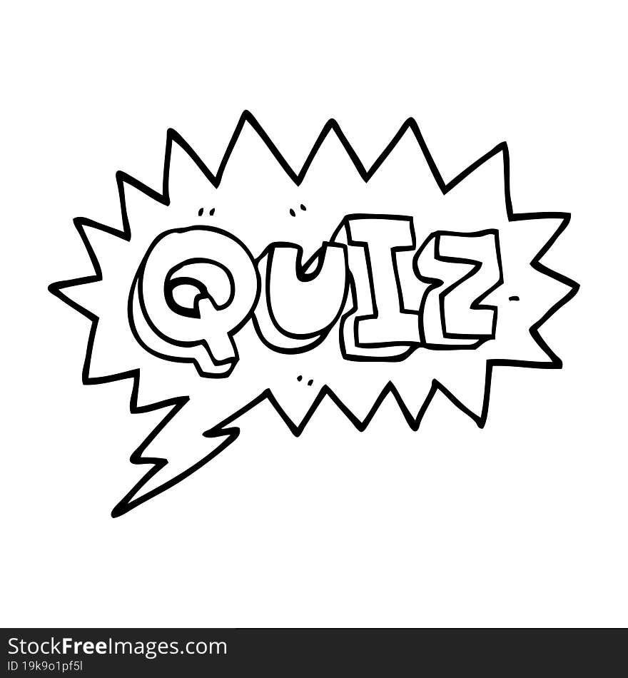 line drawing cartoon font quiz