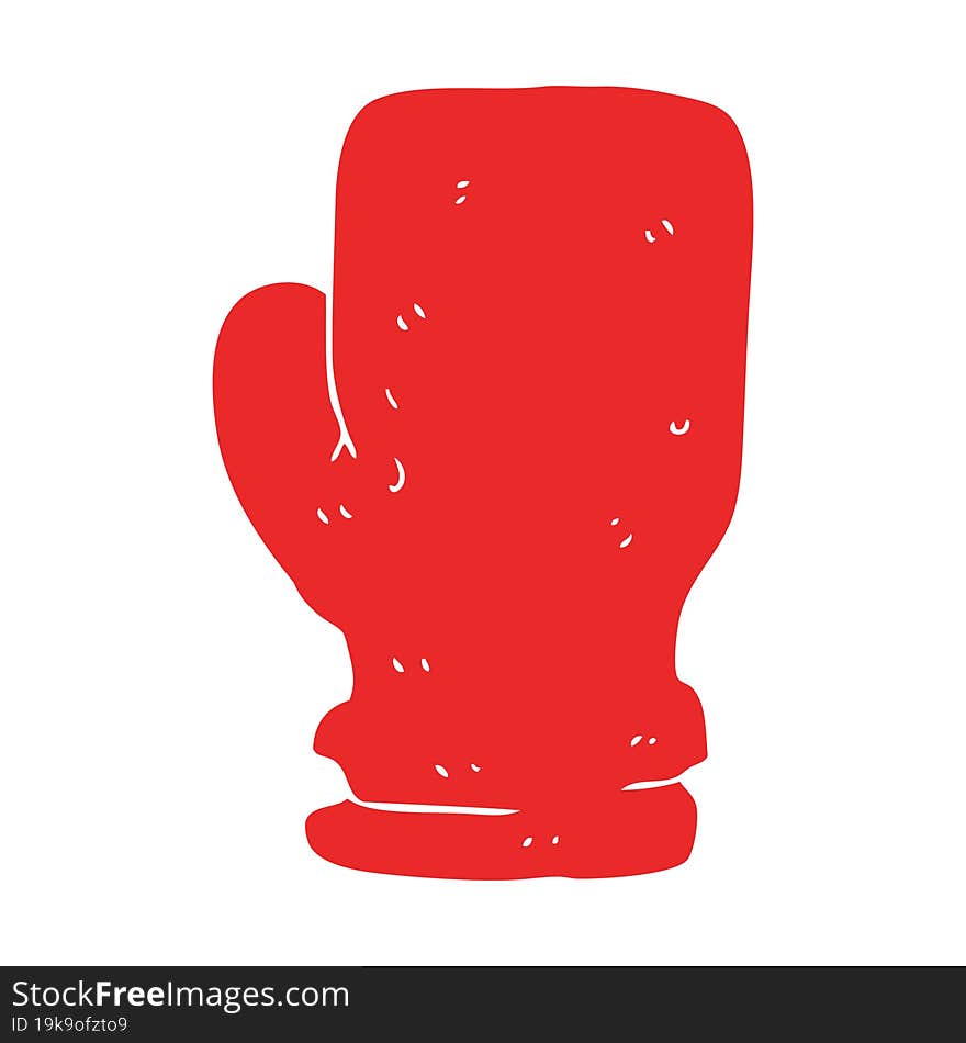 flat color illustration of a cartoon boxing glove