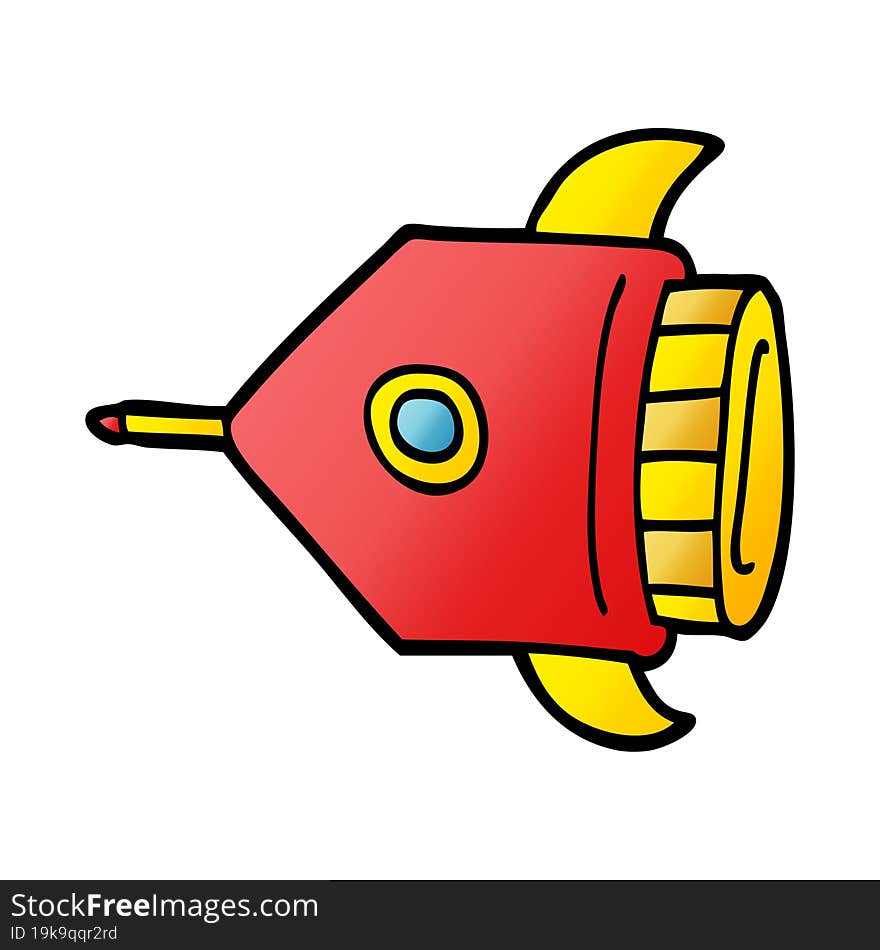 Cartoon Doodle Rocket