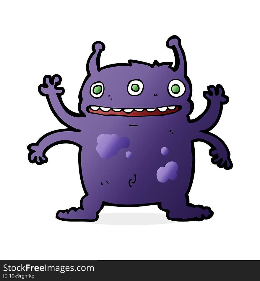 cartoon alien monster