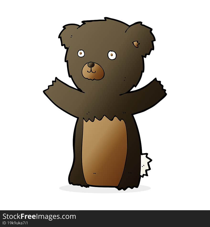 cute cartoon black bear