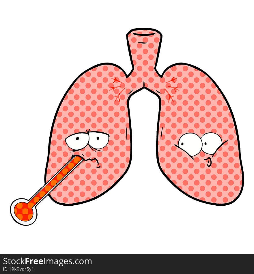 cartoon unhealthy lungs. cartoon unhealthy lungs