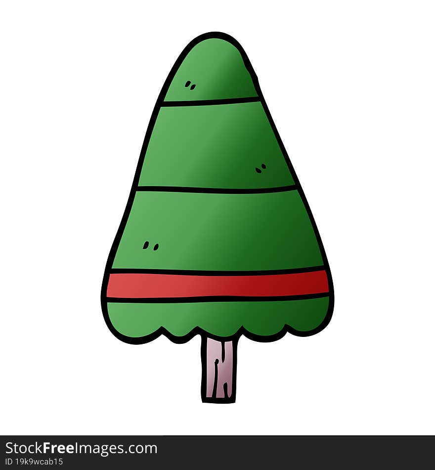 Cartoon Doodle Christmas Tree