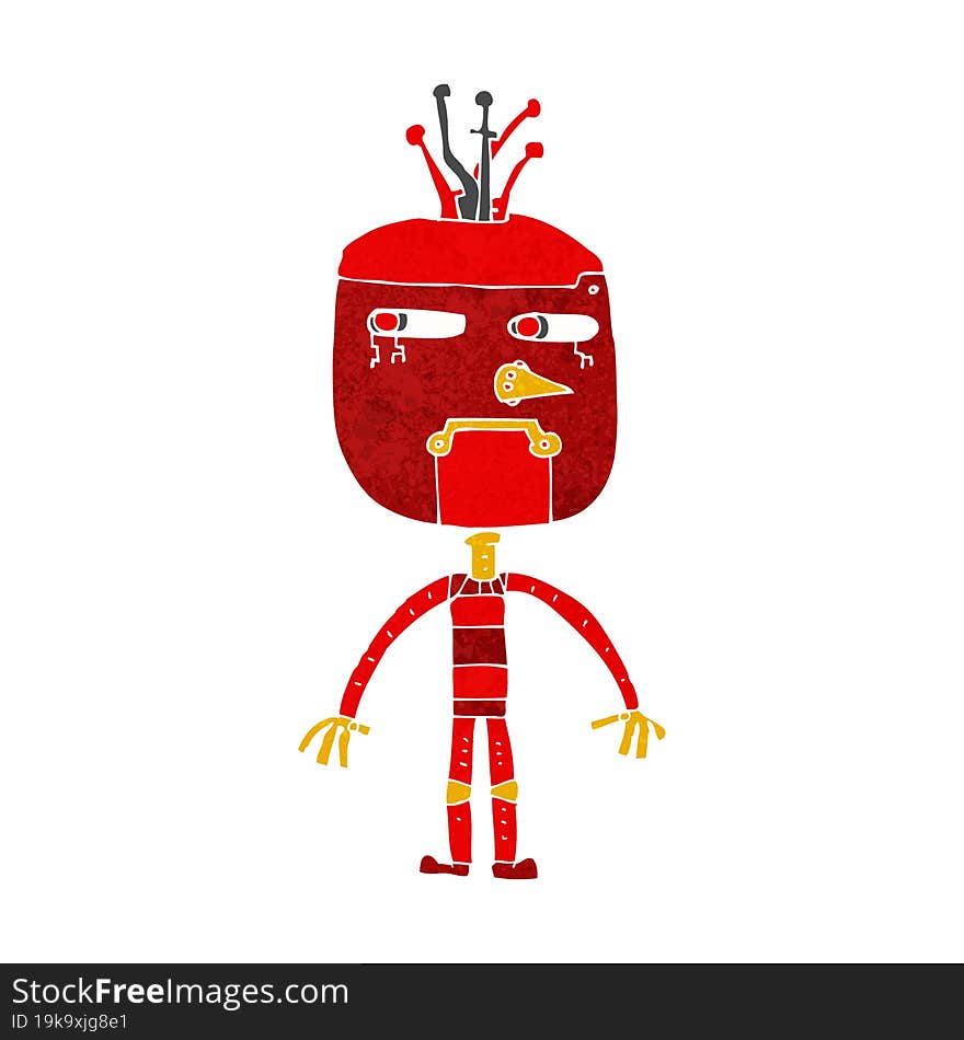 funny cartoon robot