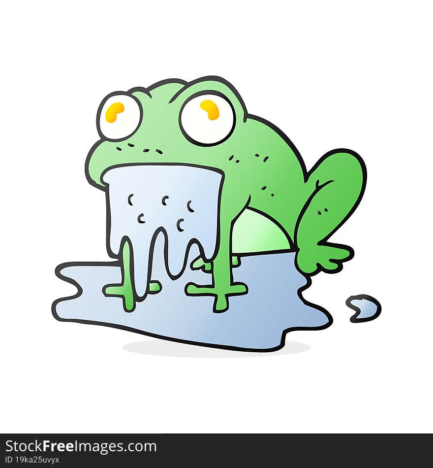 cartoon gross little frog