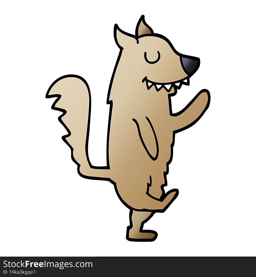 cartoon doodle dancing dog