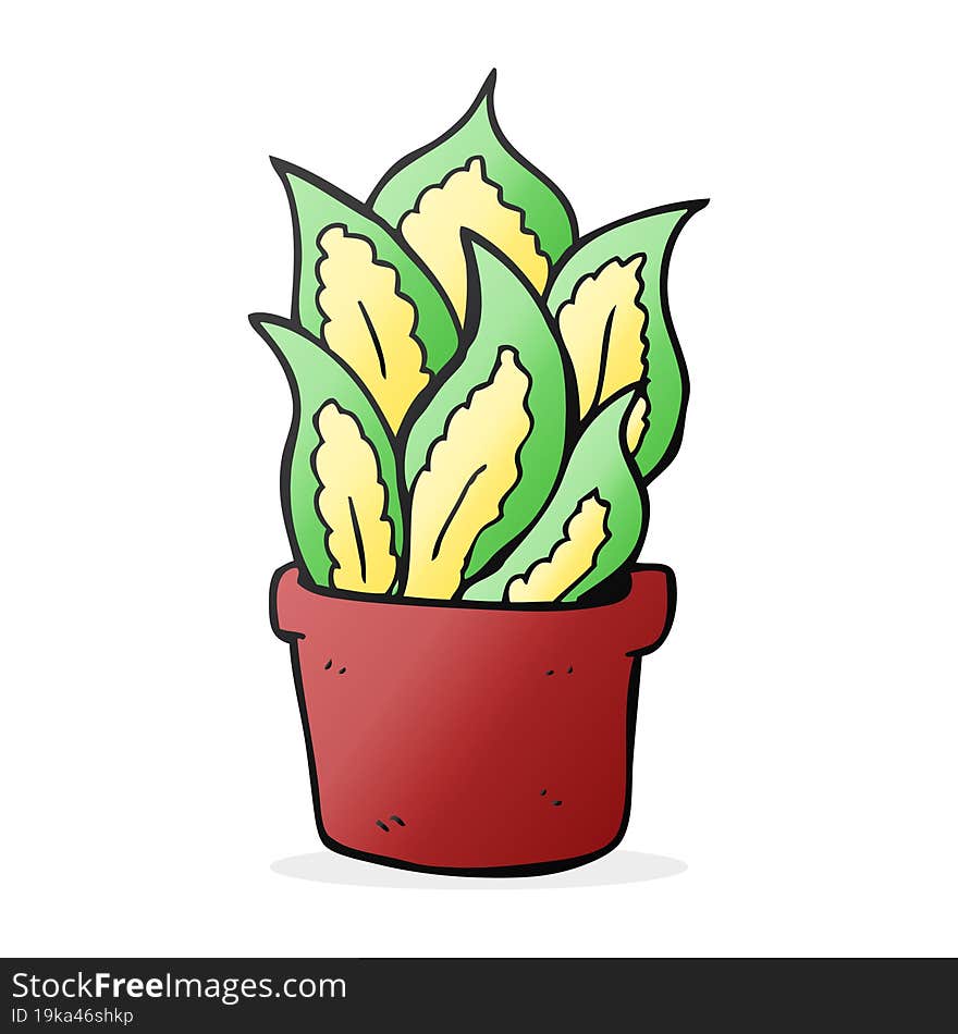 cartoon house plant