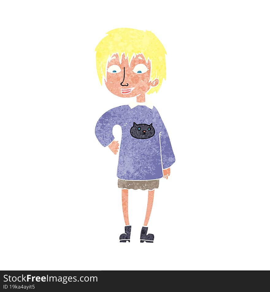 cartoon woman