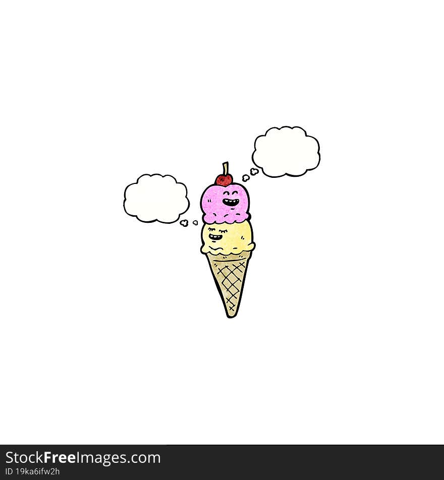 Ice Cream Cartoon Character