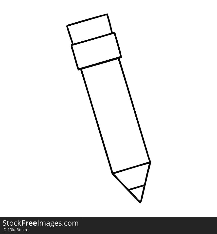 line drawing quirky cartoon pencil. line drawing quirky cartoon pencil